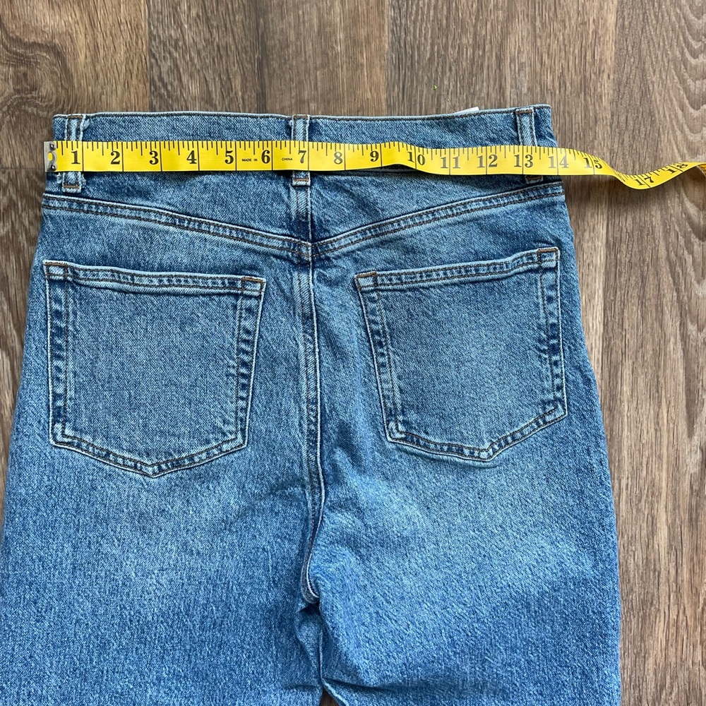 Reformation Liza Ultra High Rise Straight Jeans Medium Wash Denim Size 27 - Picture 5 of 6